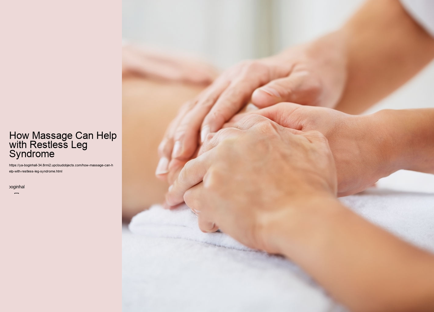 How Massage Can Help with Restless Leg Syndrome