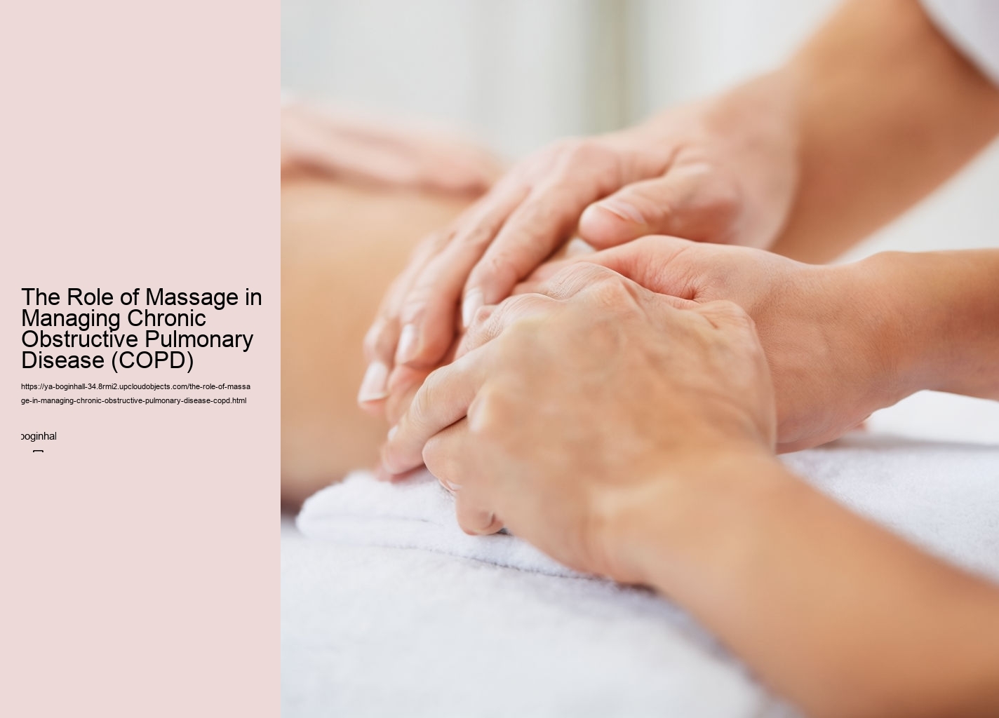 The Role of Massage in Managing Chronic Obstructive Pulmonary Disease (COPD)